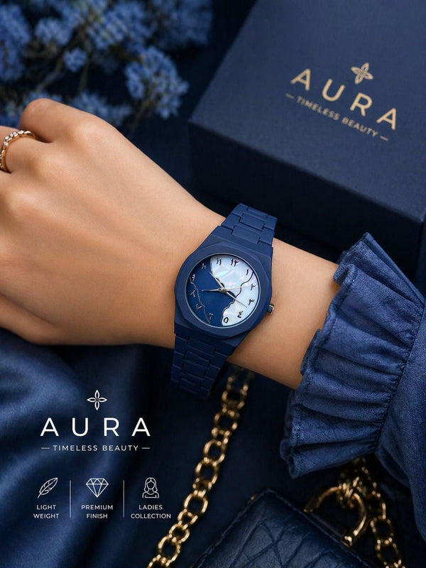 Blue Aura Double Color Ladies Watch Affordable Ladies Watches