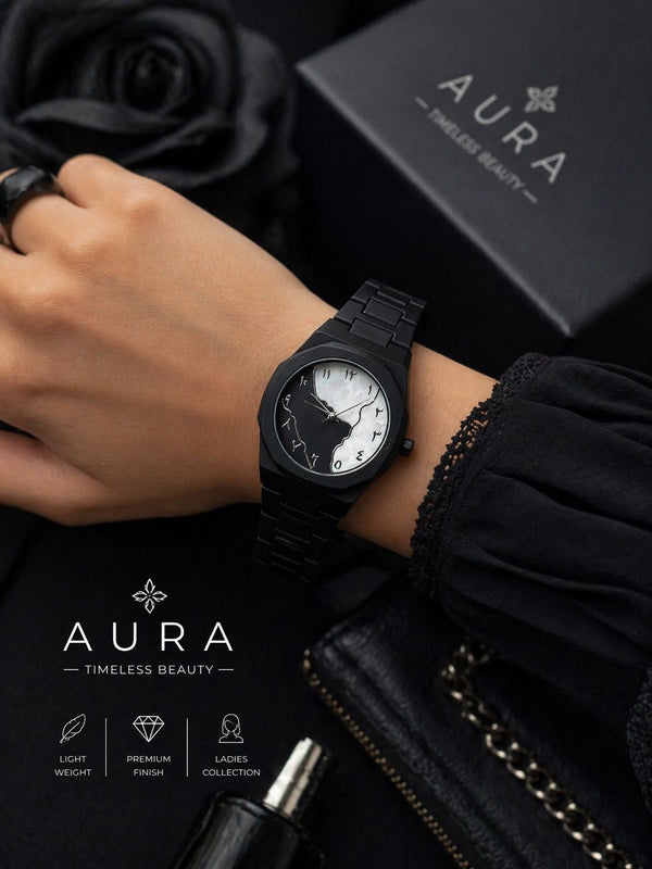 Black Aura Double Color Ladies Watch Trendy Women's Watches